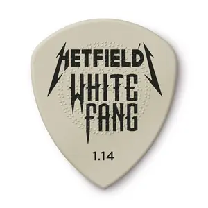 Used Dunlop PH122P114 James Hetfield White Fang Custom 6 Pick Pack, 1.14mm, White