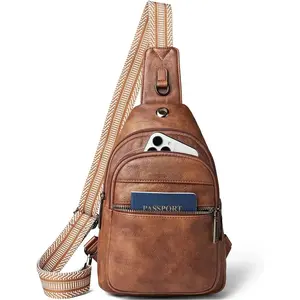 7L Sling Bag For Women Men Crossbody Shoulder Tote Blet Bags Backpack Fanny Pack Travel Purse Faux Leather