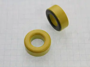 T-106-6 Iron Powder Toroidal Cores, 1.06" O.D. x 0.56" I.D. x 0.44" Hgt. U=8, Pkg of 2