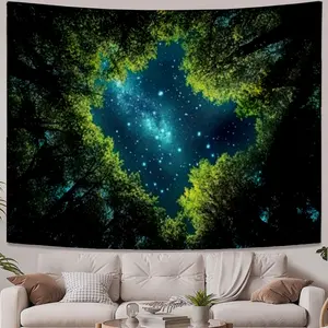 Trendy Tapestries Forest canopy starry night Nature inspired design Multi-scene use