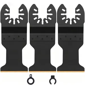 Oscillating Multitool Blades, Carbide Quick Release Cutting for Hard Material, Hardened Metal, Nails, Bolts and Screws, 3-Pack, for Demolition and Grout Removal