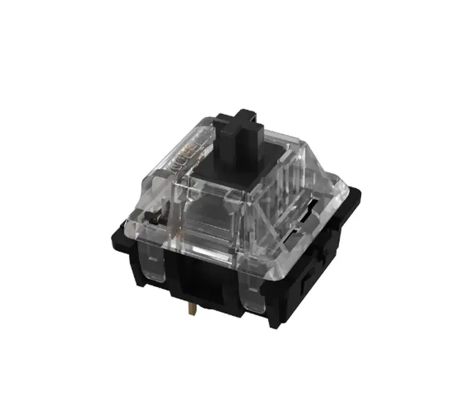 GATERON KS-8 5-Pin Keyboard Switch Set for Illuminated Mechanical Keyboards - POM Stem, Transparent PC Top, Black Nylon Bottom, Spring Steel Spring, Plug-in LED Support, Keyboard Accessory, Keyboard Accessory Keyboards