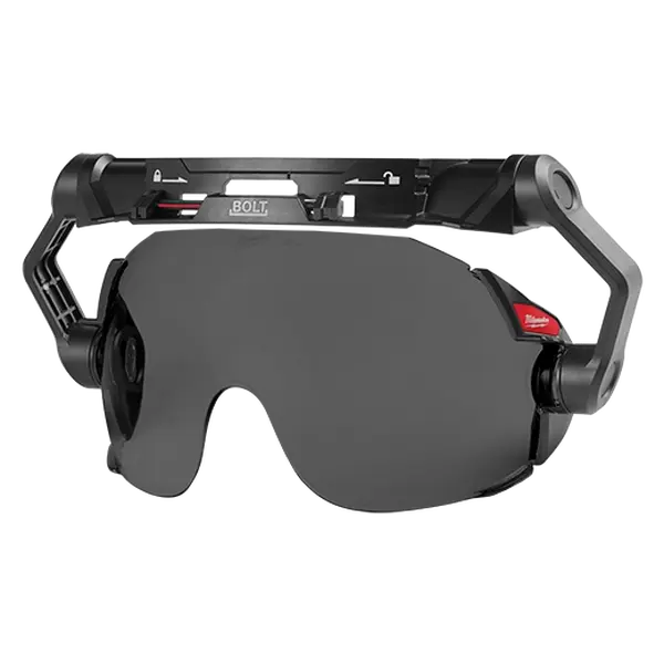 Milwaukee 48-73-1415 BOLT Eye Visor - Tinted Dual Coat Lens, Adjustable, Dual Coated, Fog-Free, Pivoting Fit, Vision Goggles, Anti-Fog, Anti-Scratch Exterior