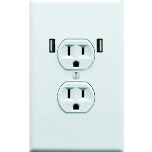 Realistic  Electrical Outlet Prank Sticker 10 Pack. Easy To Apply  Adhesive Gag Power Socket and USB. Fun Stickers to Confuse Festival Goers, Bar Patrons, Airport Travelers & House Guests