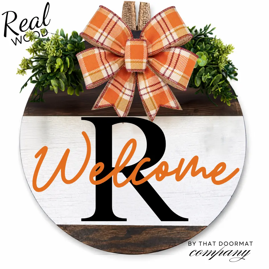 Fall Front Door Decor, Welcome, Fall Wreath, Front Door Hanger, Personalized Door Wreath, Housewarming Gift, Home Decor