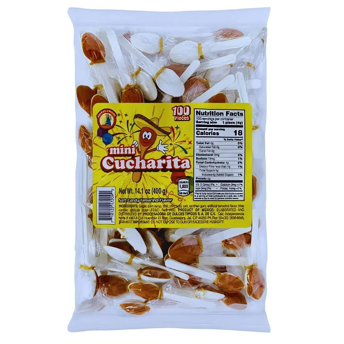 Mini Cucharita Tamarindo Spoon Mexican Candy 100 Count Sweet Snack Candies Bonbon Dulces Mexicanos Viral 14.1 oz