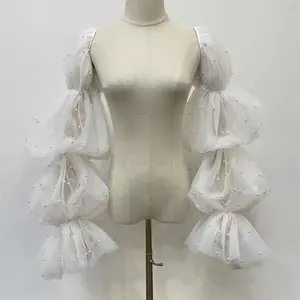 Pearled Detachable Sleeves, Wedding Accessories, Bridal Removable Sleeves, Bridal Separates, Dress Accessories, Elegant Bridal Removable Sleeves, 39 inch long sleeves Comfort Lace