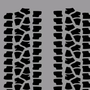 Mud Tracks pattern Bedside Decal, 10"x46", set of 2 vinyl window decal