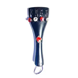 Red Rose Crystalline Violin Tailpiece | Faux Crystal Fine Tuners