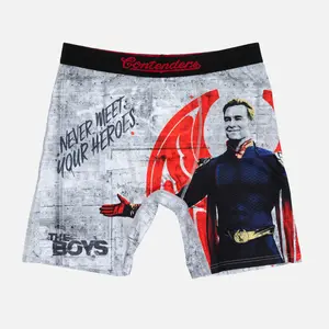 Contenders Menswear Men's "Never Meet Your Heroes" Anti-Hero Theme Briefs - Polyester-Spandex Undergarments with Boxer Band, Inseam Length, and Ride Control