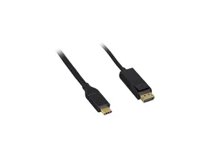 Kaybles USB 3.1 6ft.USB-C To DisplayPort Cable 4K@60HZ, 6' Type C to DP Adapter Cable, Black