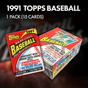 1991 Topps Baseball Bubble Gum Pack