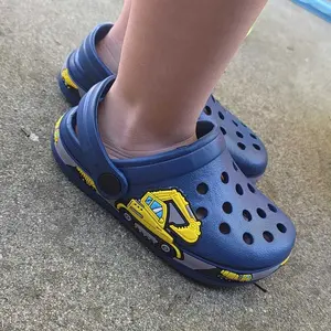 Drecage Toddler Clogs Kids Clogs for Girls Boys Slip on Garden Clogs Slide Sandals Waterproof Beach Pool Shoes Slipper Summer Novelty