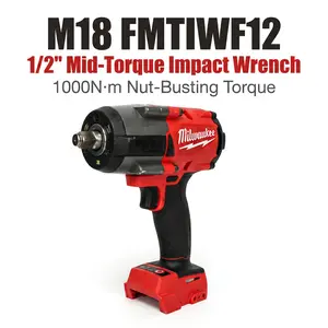 Milwaukee M18 FMTIWF12 1000Nm 1/2 Inch Wrench For M24 Bolts On Heavy Equipment professional power tool