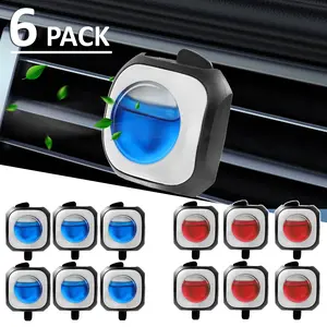 6-Pc Car Vent Clip Air Freshener, Essential Oil Aromatherapy Diffuser for Cars and Trucks