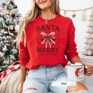 Santa and Co Merry Christmas Womens Sweatshirt Holiday Cheer christmas sweatshirt christmas shirt