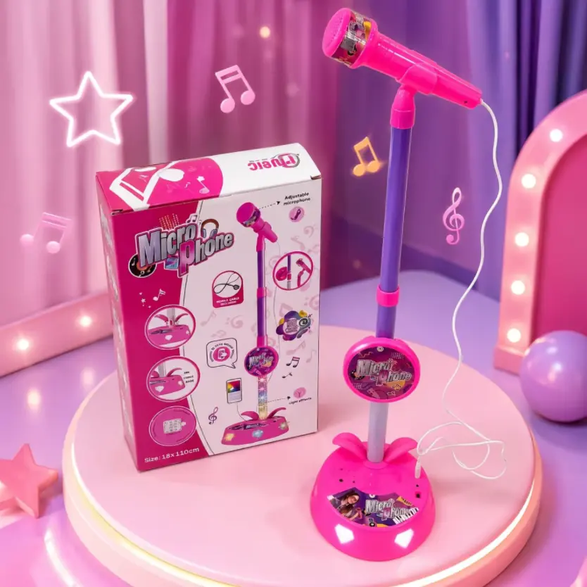 Kpop Karaoke Microphone music education Toy with LED Lights - Toddler Karaoke Machine, Portable Musical Toy for Kids Ages 3-8, Boosts Happiness & Confidence, Ideal Birthday/Christmas Gift