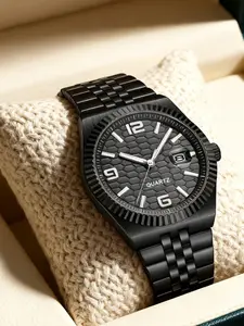 New High-Style Unisex Quartz Watch, Trendy Casual Arabic Numeral Calendar, Versatile Fashion Accessory for Men & Women