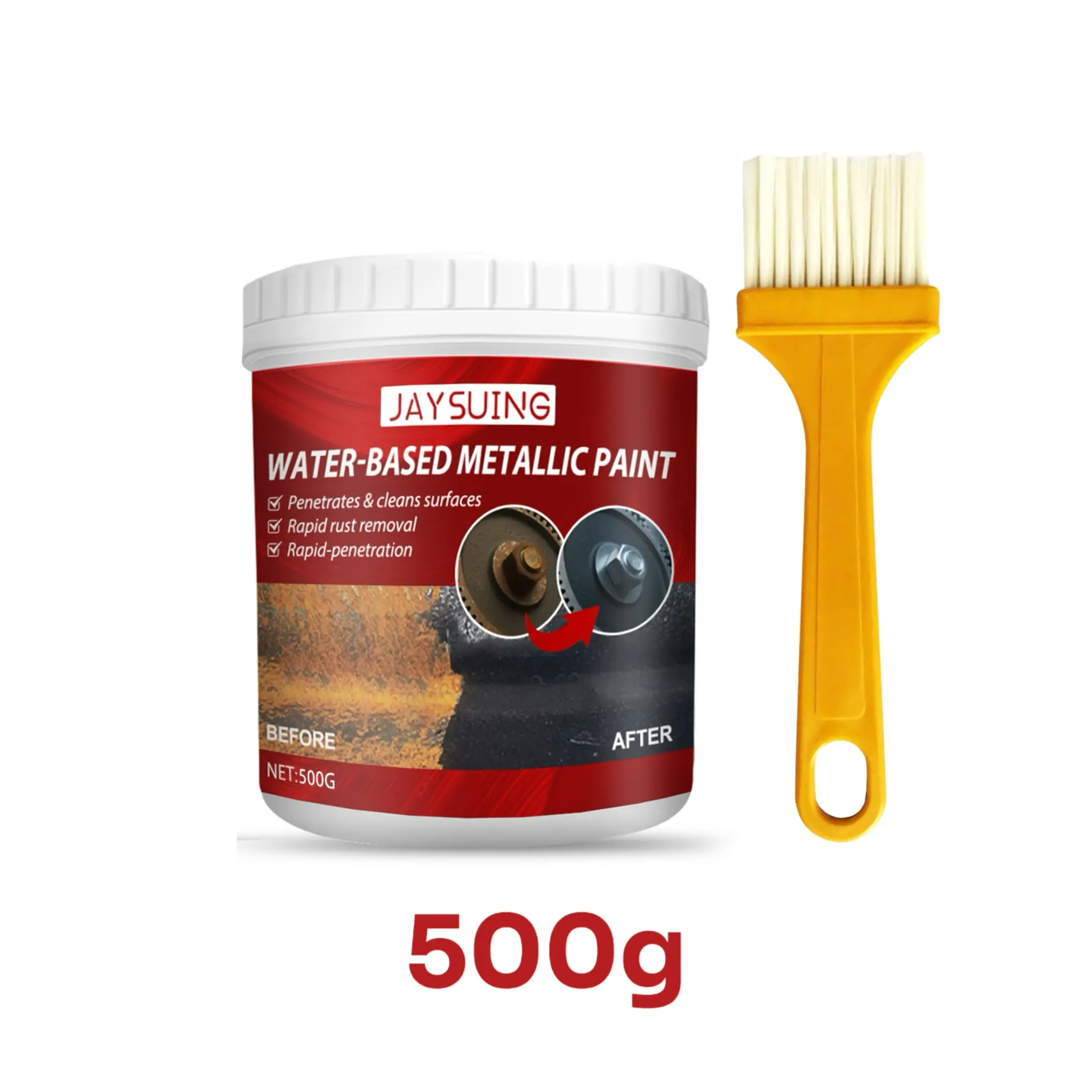 【New 500g Super Size】Rust Removal Converter Metallic Paint, Rust Remover for Metal, Rust Converter for Metal, Multi-Functional Universal Rust Converte