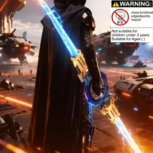 Dual-Blade Telescopic Lightsaber Toy with Cool Lights, 360 Degree Spinning Sports Duel Lightsaber for Boys Birthday Gifts, Perfect Festival Present