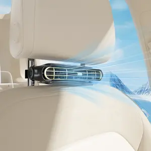 JOYYE Car Seat Fan - Portable 360° Rotation USB Rechargeable 3 High-Speed Modes for Summer Travel