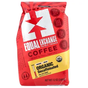 Equal Exchange Organic Coffee, Ground, Full City Roast, Decaffeinated, 12 oz (340 g)