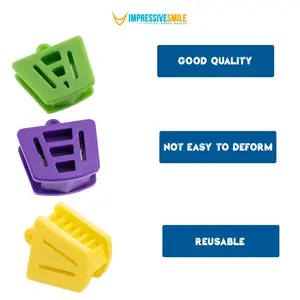 Autoclave Mouth Props Dental Silicone Bite Blocks, Bag of 6 (Assorted)