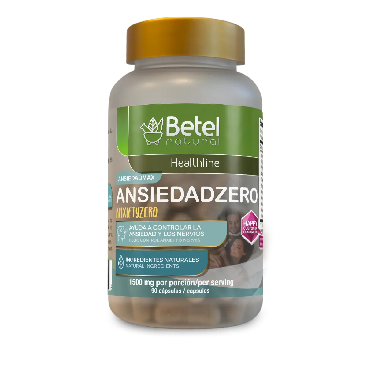 Organic Betel Ansiedadzero Relaxation Supplement for Adults - 90 Capsules, Anxiety Management with Valerian, Passion Flower, Vitamin B12, B6, Ashwagandha for Calm Mind & Nervousness Relief, Relaxation Supplements