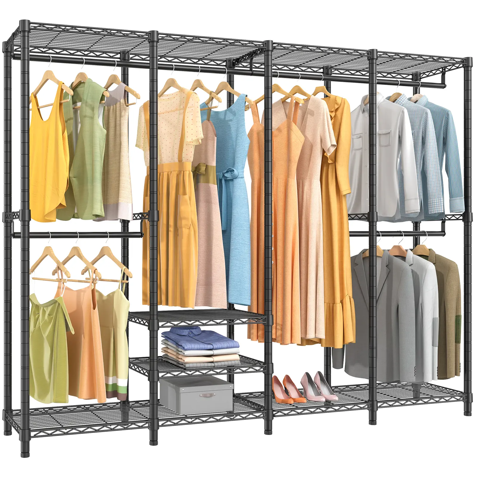 VIPEK V40 Series Heavy Duty Clothes Rack, Extra Large Freestanding Portable Wardrobe Closet Organizer with Hanging Rods, Max Load 1300LBS for Bedroom & Storage