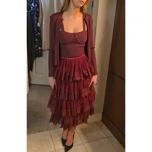 Rachel Parcell Cupcake layered midi skirt