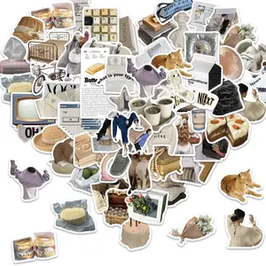 53PCS Aesthetic Stickers Vinyl Laptop Stickers Waterproof Downtown Stickers for Girls Water Bottles Laptop Computer Phone Guitar Edgy Y2K Acid Grunge Aesthetic Durable Waterproof Vinyl