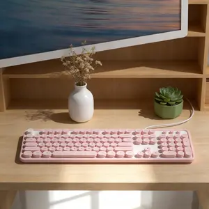 Mofii Silent Full-Sized Wired Keyboard, Us Qwerty Layout, Compatible with Desktop/laptop Computers, Simple Design Office Keyboard, Ergonomic Build Keyboard