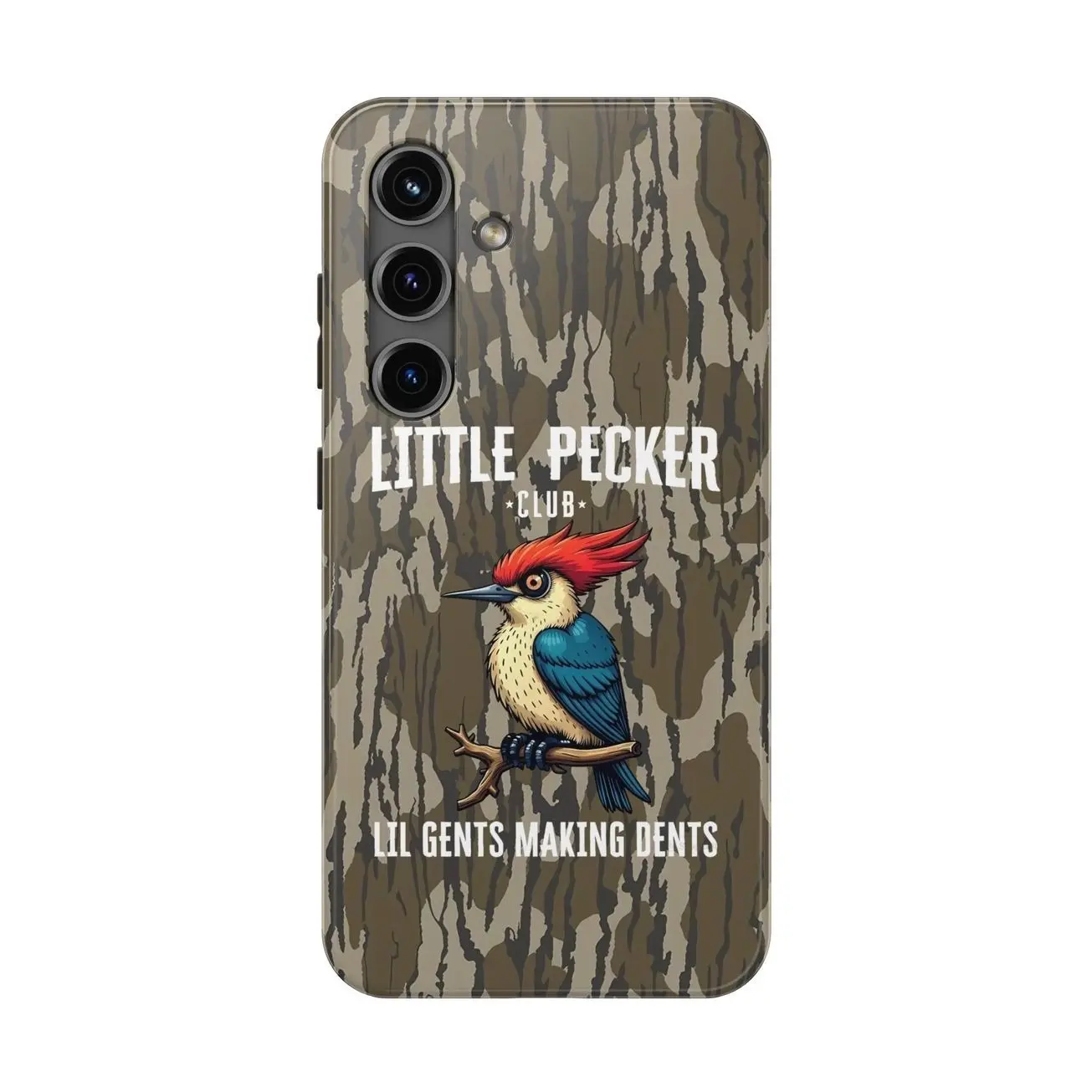 Little Pecker Club Lil Gents Making Dents Bottomland Camo Tough Phone Case Compatible with iPhone 7, 8, X, 11, 12, 13, 14, 15, 16 17 & Samsung Galaxy S21, S22, S23 & S24 S25 series G
