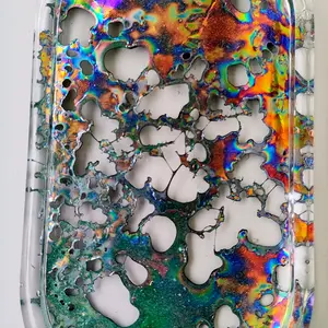 abstract fusion film handmade resin tray