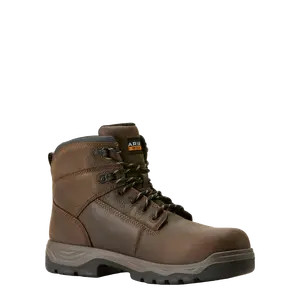 Ariat Men's Turbo Duratread 6" Waterproof Carbon Toe Dark Brown Work Boots 10054294