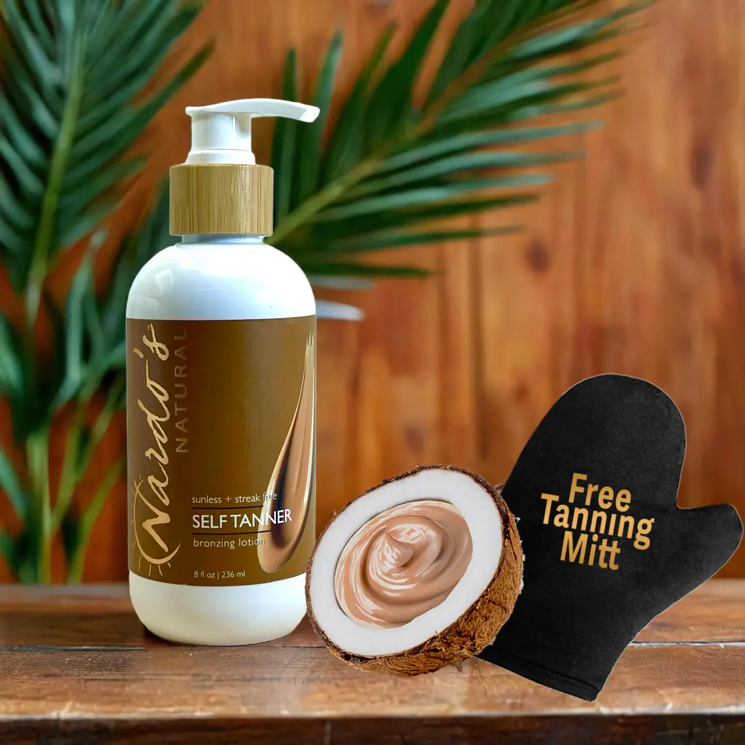 Self Tanner Lotion with DHA | Sunless Tanning Lotion | Natural Glow | Bronze or Clear | Free Mitt
