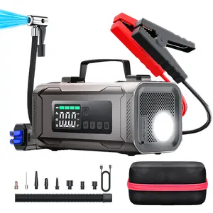 6-in-1 Battery Jumper Starter Portable Booster Pack 2500A Jump Starter with Air Compressor for All Gas & 8.0L Diesel Engines 150PSI Tire Inflator