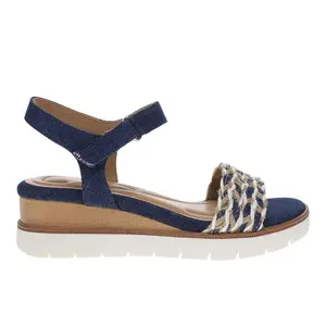 Easy Spirit Womens Edythe Platform  Casual Sandals Casual Mid Heel 2-3" - Blue