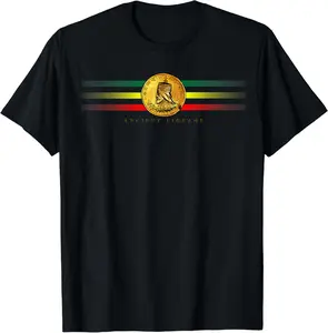 Emperor Haile Selassie Gold Coin Rasta T-Shirt
