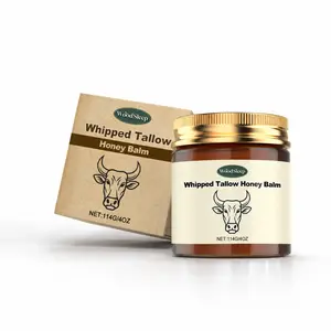 beef tallow Beef Tallow for Skin - Whipped Moisturizer Balm, Natural Hydrating Cream for Face & Body, Relief for Dry & Sensitive Skin, Tallow Honey Balm