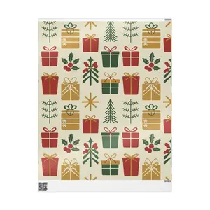 Christmas Presents Pattern Wrapping Paper | Holiday Gift Wrap Roll