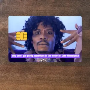 Funny prince credit card skin sticker decal