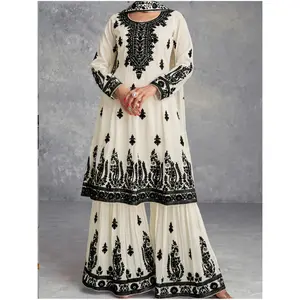 Middle Eastern Muslim Ethnic-Style Long Robe, Fashionable Casual Belt-Printed Suit Top+ Pants, Fashionable Printed Loose Long-Sleeved Round-Neck White Abayas Robe