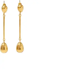 Earring - Elegant Teardrop Design in Gold and Silver Colors for Versatile Styling