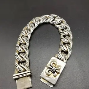 Tibetan Style Bracelet Necklace Vintage Jewelry Stainless Steel Handmade Chain Set Street Party Club Fashion Gift For Men Unisex Trendy Cool Bold Statement Accessories