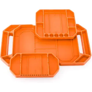 3 count Large Non-Slip Flexible  Tool Tray, Mechanic Tool Mat, Tool Organizer, Tool Storage, Tool Holder, Grip Mats, No , Christmas Day  for Men, Father's Day