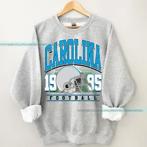 [Sale Up To 50%] Carolina Football Crewneck, Panther Sweatshirt, Vintage Carolina Football Crewneck Sweatshirt, Carolina Football Sweater, Gift For Fan, Trendy USA Cotton Fabric