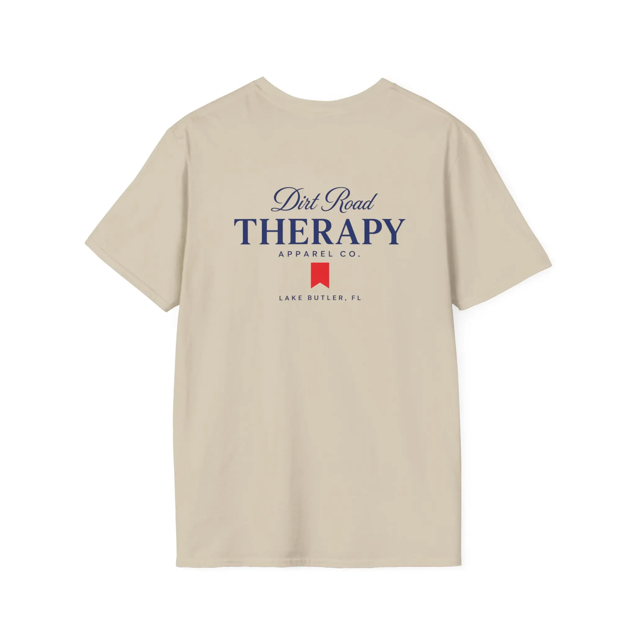 Dirt Road Therapy Apparel Co. Heritage Script T-Shirt | Lake Butler, Florida | Gildan Softstyle 64000 shirts men