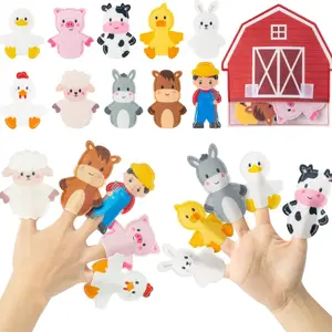 11-Piece Farm Animal Playset, Wooden Educational Toys for Kids, Includes Barnyard Animals & Accessories, Perfect Gift for Children