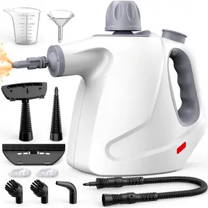 Multi-Surface Handheld Pressurized Steam Cleaner with 11-Pieces Accessories, 15.2OZ Hands-free Portable Steamer for Cleaning, Multipurpose Steam Cleaner for |Upholstery||Floor|Grout|